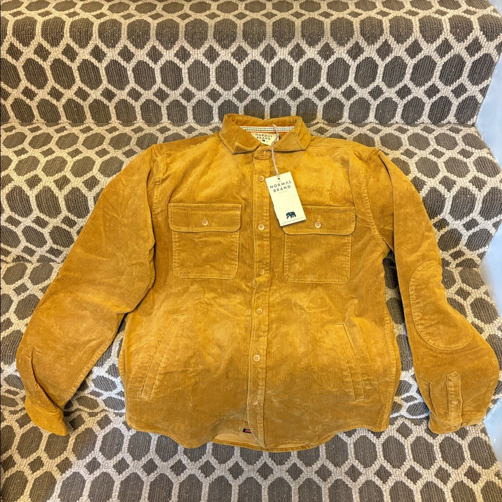 The Normal Brand Khaki Corduroy Shirt- new size M